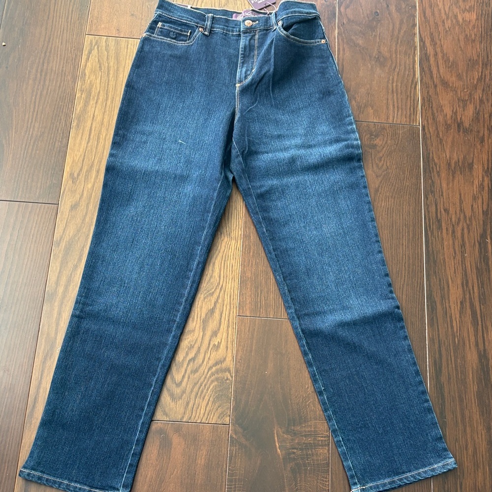 Gloria Vanderbilt womens Straight Jeans in Dark Blue